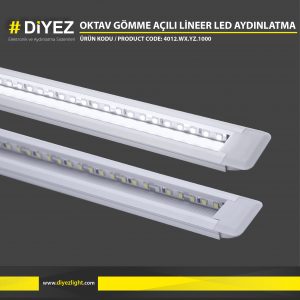 OKTAV GÖMME AÇILI LİNEER LED AYDINLATMA