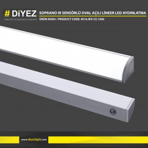 SOPRANO IR SENSÖRLÜ OVAL AÇILI LİNEER LED AYDINLATMA