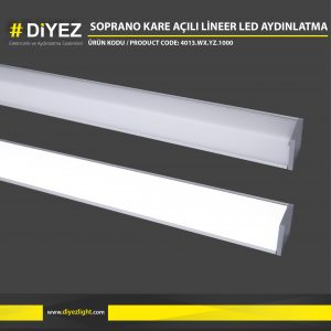 SOPRANO KARE AÇILI LİNEER LED AYDINLATMA