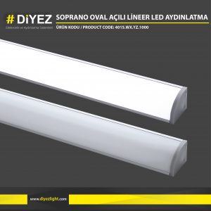 SOPRANO OVAL AÇILI LİNEER LED AYDINLATMA