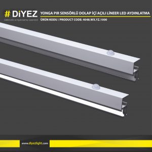 YONGA PIR SENSÖRLÜ DOLAP İÇİ AÇILI LİNEER LED AYDINLATMA